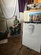Lt. Col. Gamsk at the studio